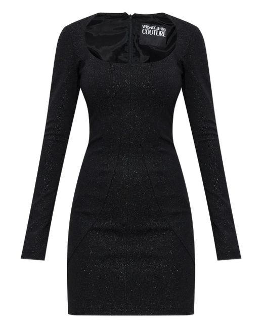 Versace Jeans Couture Black Square-Neck Mini Dress