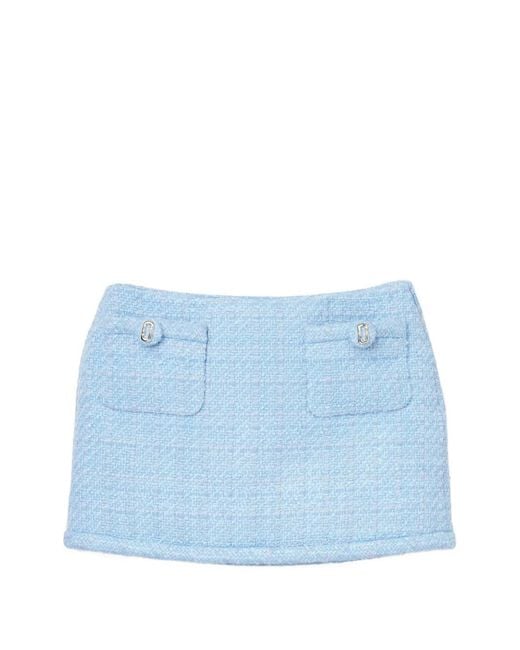 Marc Jacobs Blue Tweed Mini Skirt