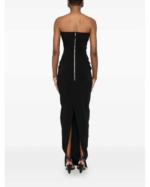 Rick Owens Black "Bustier Gown" Dress