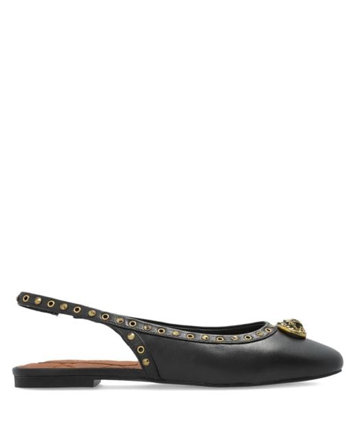 Kurt Geiger Black Flache Slingback-Pumps mit Nieten