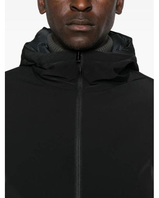 Colmar Black Hooded Zip-Front Coat for men