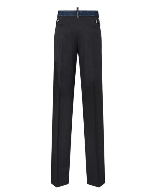 DSquared² Blue Rebel Rider Denim Loose-Fit Trousers