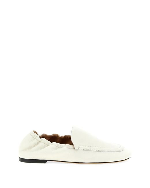 Odissi White Mocassins À Design Élastiqué