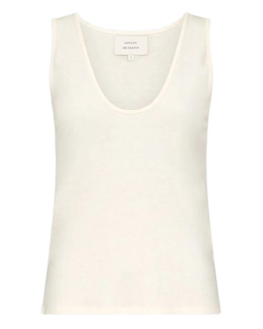 Loulou de Saison White Scoop-Neckline Tank Top