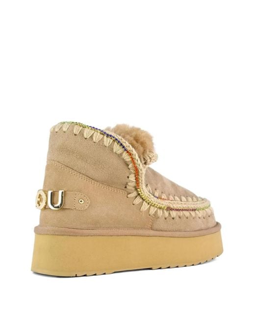 Mou Natural Mini Platform Boots