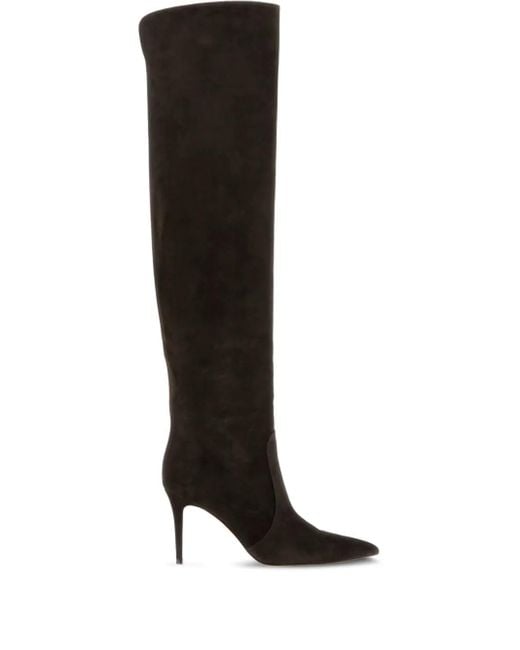 Gianvito Rossi Black 90Mm Hansen Suede Boots