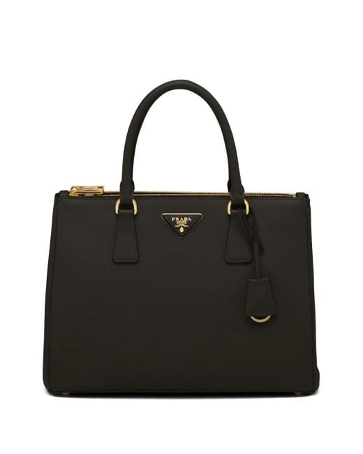Prada Black Galleria Large Saffiano-Leather Tote Bag