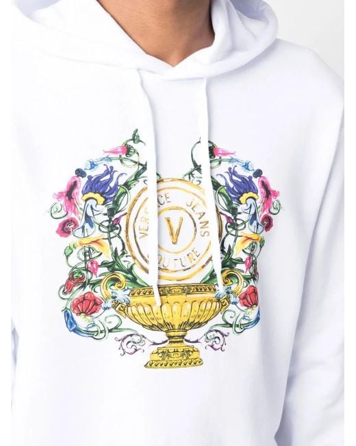 Versace Jeans Couture White Sweatshirt With Print for men