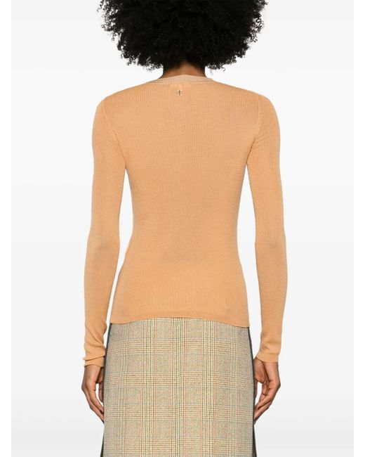 Chloé Orange Long-Sleeve Wool Jumper