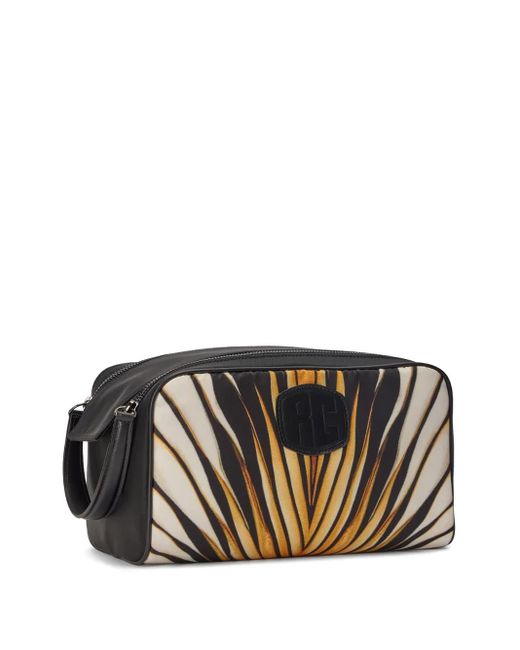 メンズ Roberto Cavalli Ray Of Gold トラベルポーチ Black