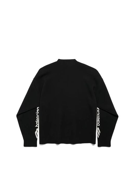 Balenciaga Black Logo-Print Sweatshirt for men