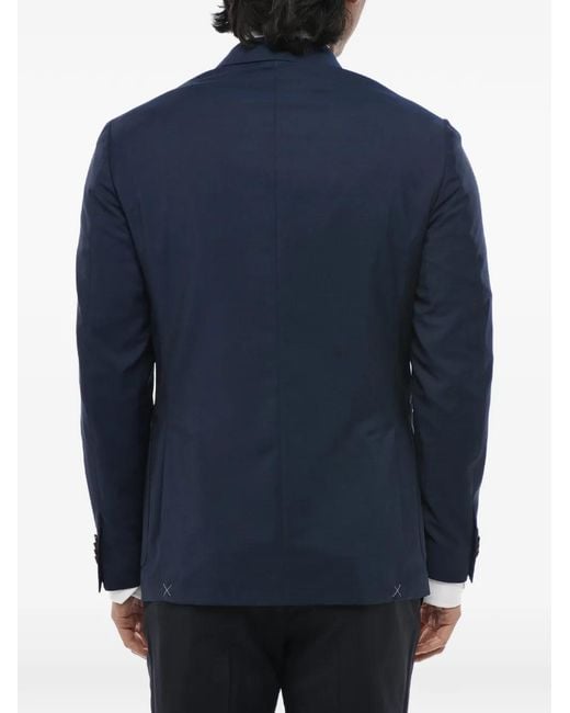 Corneliani Blue Gate Single-Breasted Blazer for men