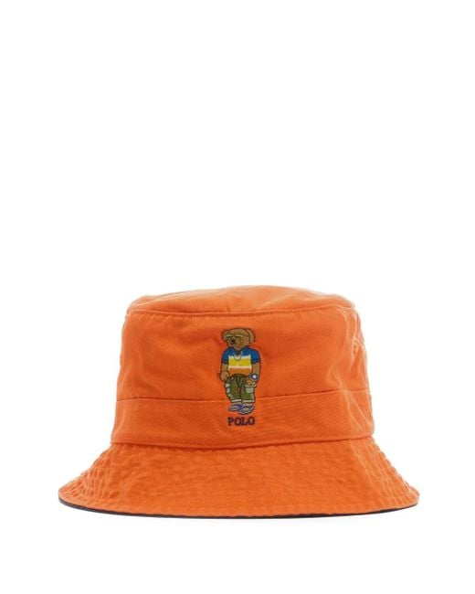 メンズ Polo Ralph Lauren ポロベア バケットハット Orange