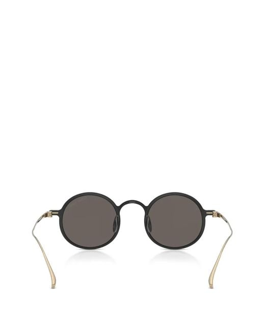 Giorgio Armani Gray Round-Frame Sunglasses for men