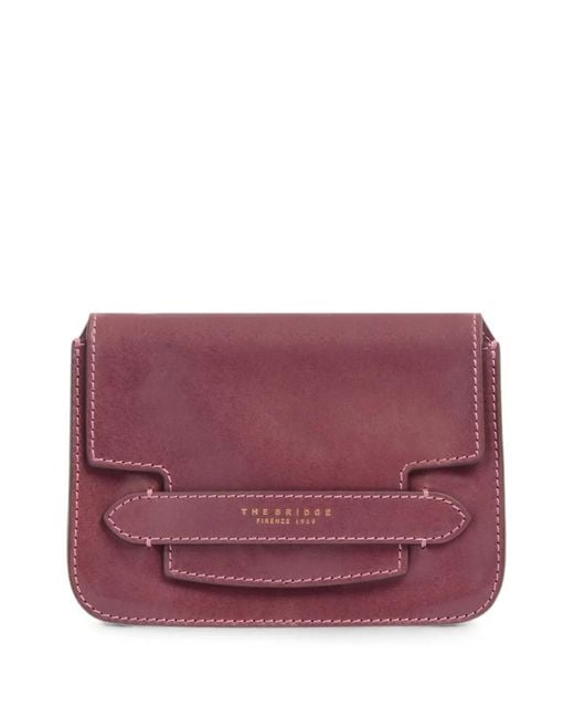 The Bridge Purple Lucrezia Leather Shoulder Bag