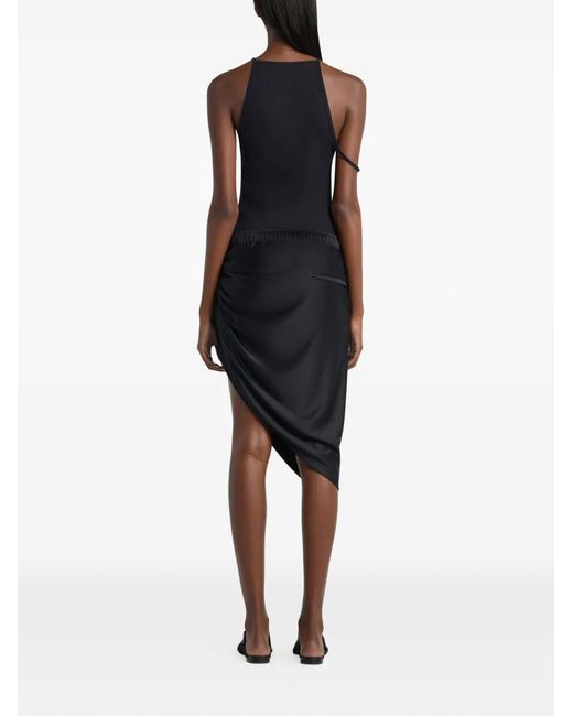 Courreges Black Twist Sport Polyester Skirt