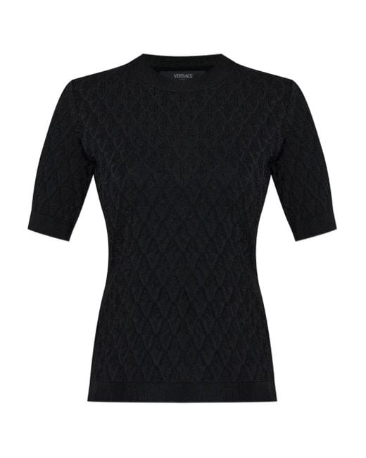 Versace Top Met Z-Logo in het Black