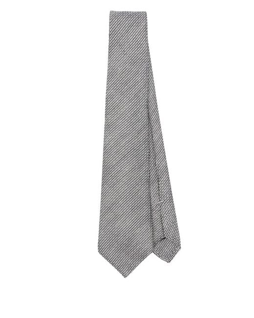 Canali Gray Jacquard Tie for men