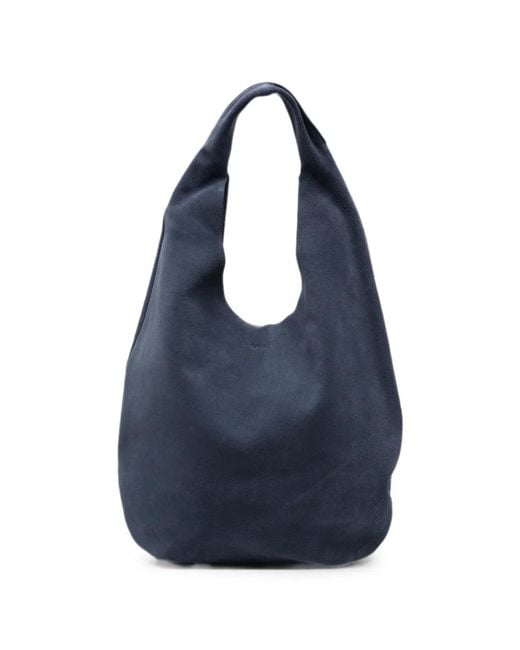 A.P.C. Blue Le Neige Suede Shoulder Bag