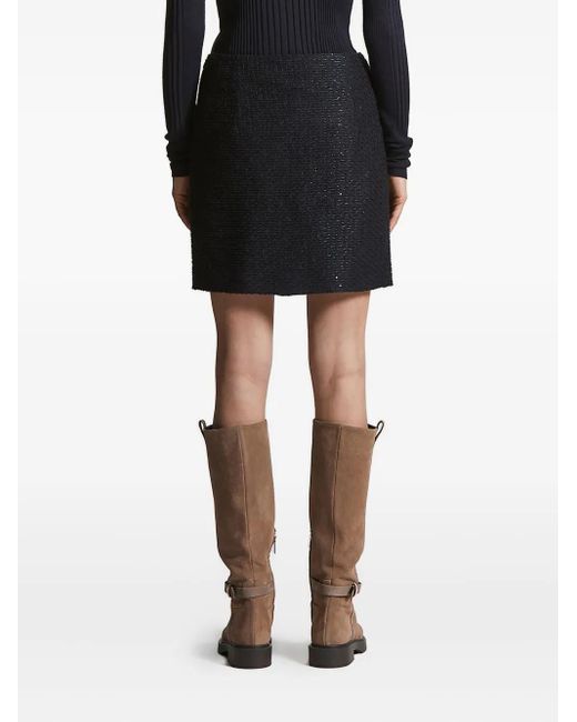 Peserico Black Tweed Skirt