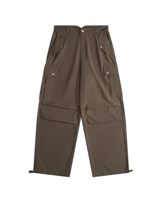 Rhude Gray Seersucker Parachute Track Pants for men