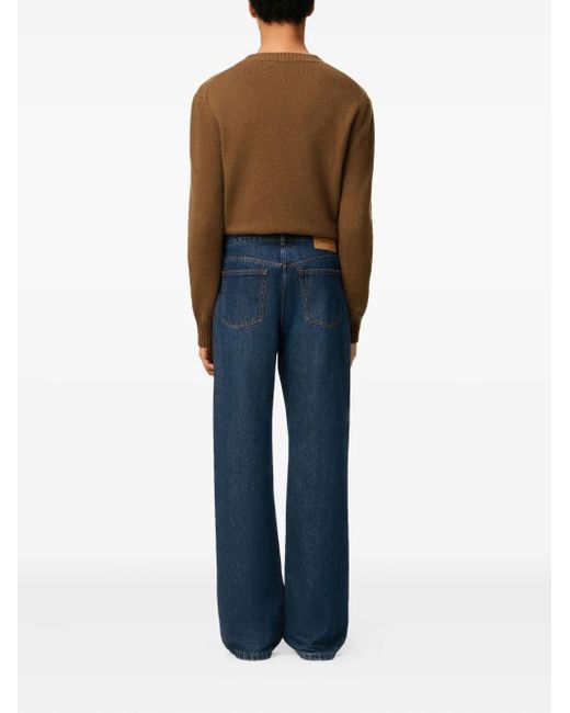 AMI Blue Wide Leg Denim Jeans for men