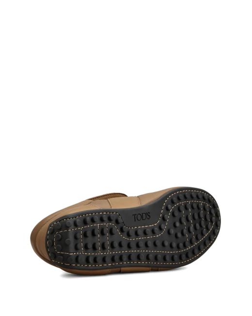 Tod's Brown Leather Strap Trainers for men