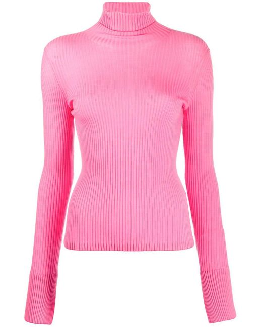 Mrz Pink Turtleneck Knitted Jumper