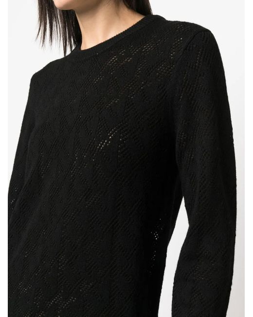 MICHAEL Michael Kors Black Logo-Knit Long-Sleeve Jumper