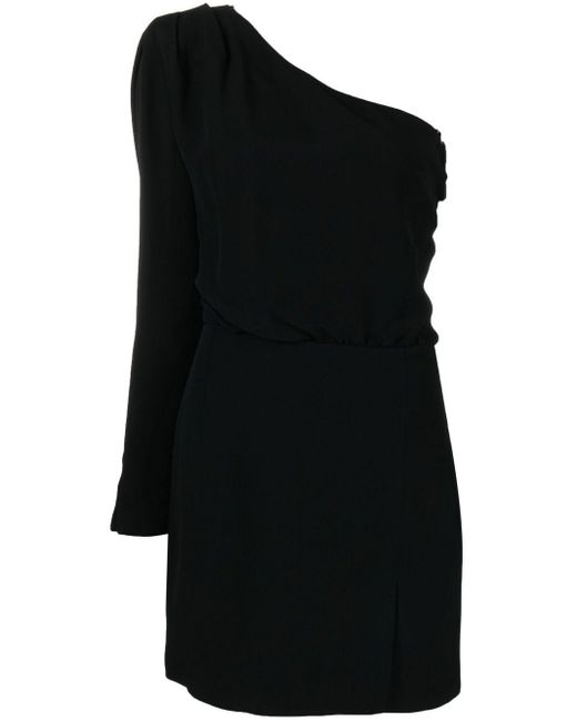 Vestido corto de una sola manga de FEDERICA TOSI de color Negro | Lyst