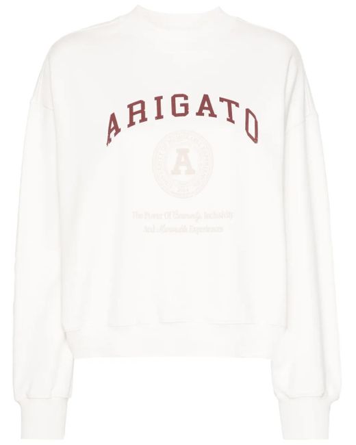 Axel Arigato White Arigato University Organic-Cotton Sweatshirt