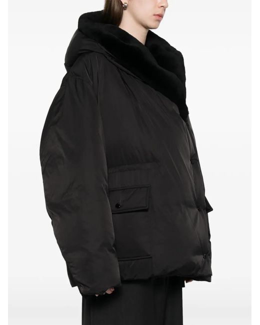 Totême Black Cinched Puffer Jacket