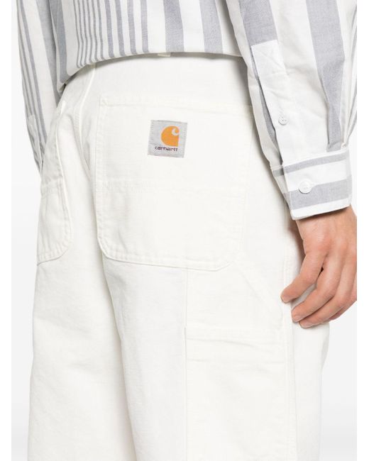 Carhartt White Straight-leg Carpenter Trousers for men