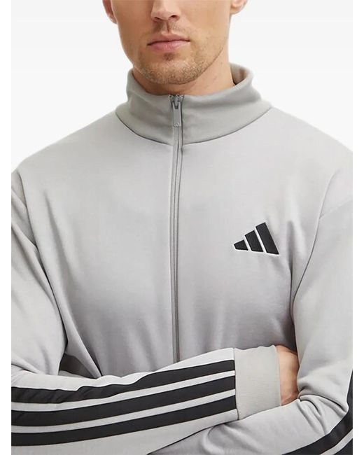 Adidas Gray Zip-Up Sweater for men