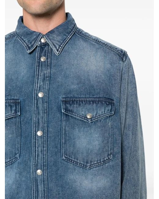 Isabel Marant Blue Tailly Soft Denim Shirt for men