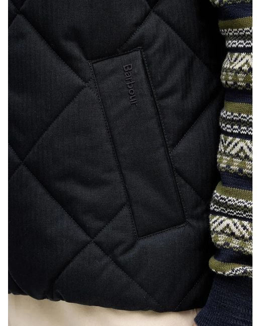 Barbour Blue City Harrington Quilted Zip-Up Gilet for men