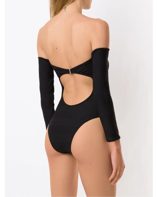 Amir Slama Black Cut-Out Bodysuit