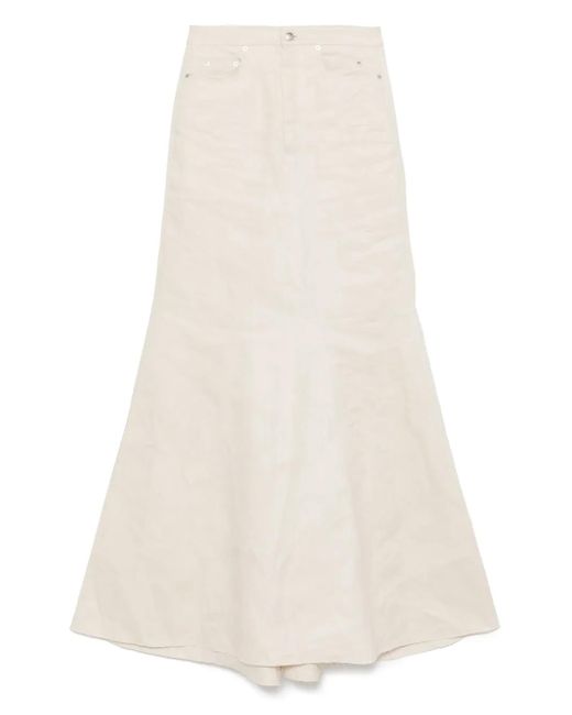 Rick Owens マキシスカート White