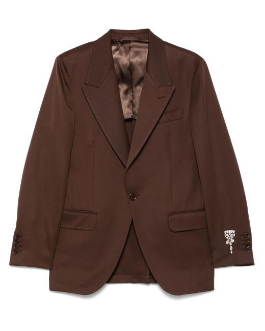 Blazer con visera ancha Simone Rocha de hombre de color Brown