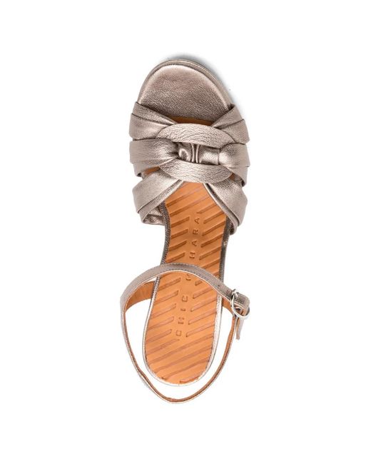 Chie Mihara White Ysta Knotted Platform Sandals