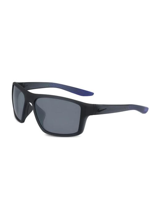Nike Black Brazen Fury Rectangle-Frame Sunglasses