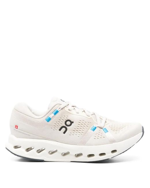 On Shoes White Cloudsurfer 2 Perforated Sneakers