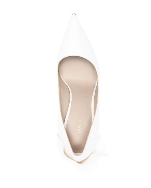 Le Silla White 120Mm Petalo Ruffle-Detail Pumps