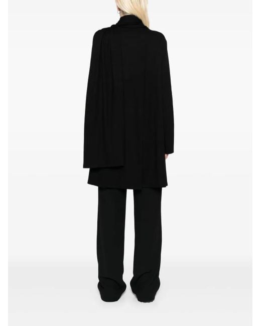 Yohji Yamamoto Black Bluse mit Schal