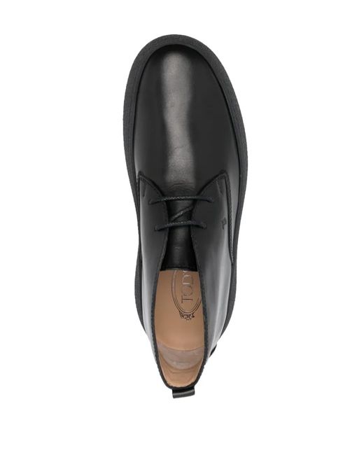 Tod's Black W. G. Desert Leather Boots for men