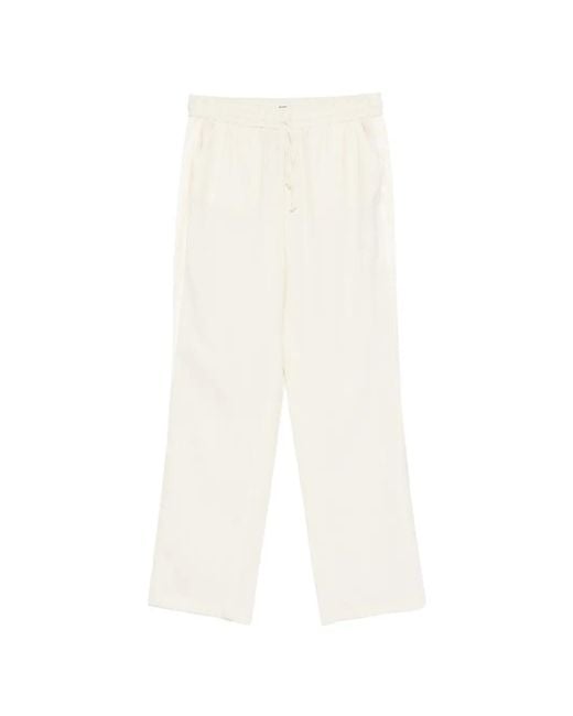 MVP WARDROBE White Pocket Drawstring Trousers