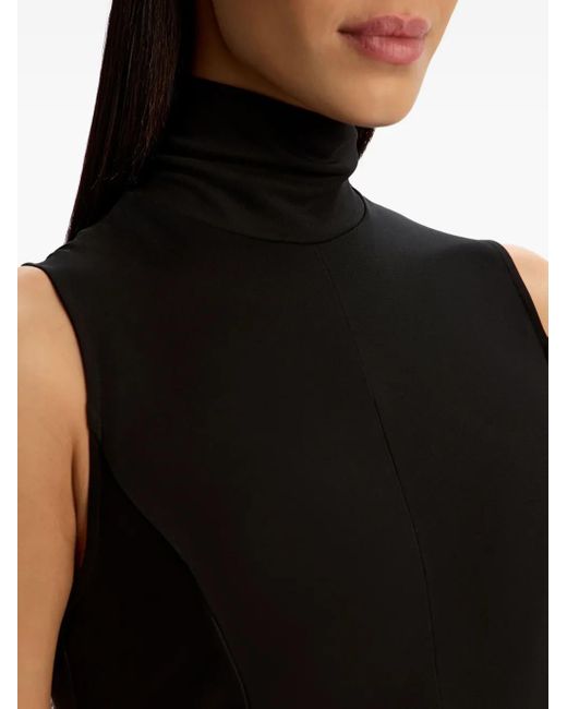 12 STOREEZ Black Turtleneck Maxi Dress