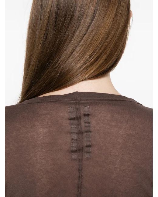 Rick Owens レディース ブラウン ロングスリーブ クロップド トップ 