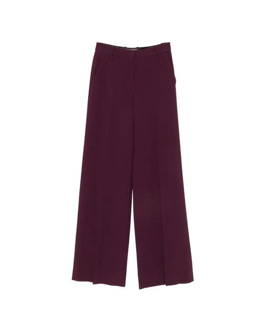 Ermanno Scervino Purple Wide-Leg Tailored Trousers