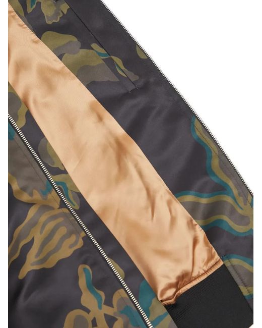 メンズ Paul Smith フローラル ボンバージャケット Black
